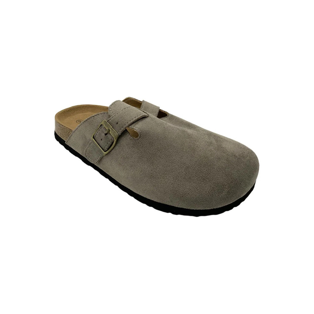 MILOCACA Women's Slip-On Adjustable Buckle Clog Sandals Gray - Medium